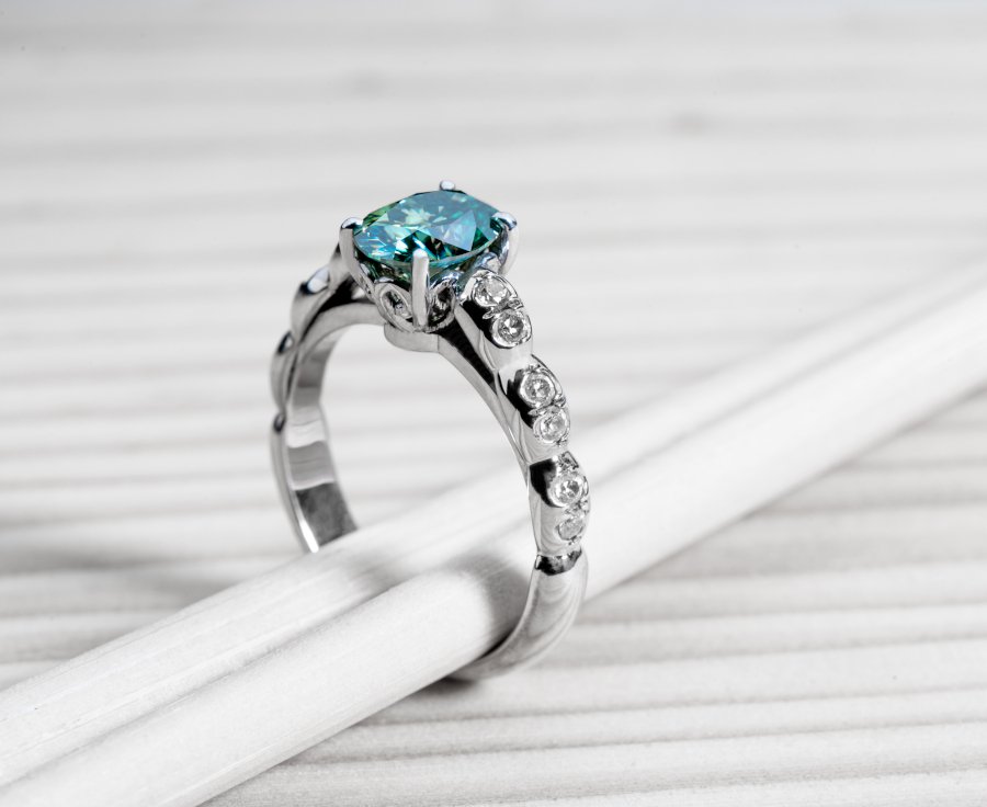 Ring med akvamarin