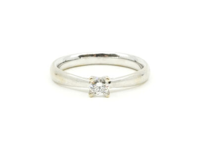 Ring vitguld 18K med diamant 1xca0,25ct W/si
