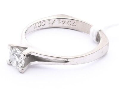Ring vitguld 18K 2,9g Ø16, med diamant ca0,45ct ca TW/Si2