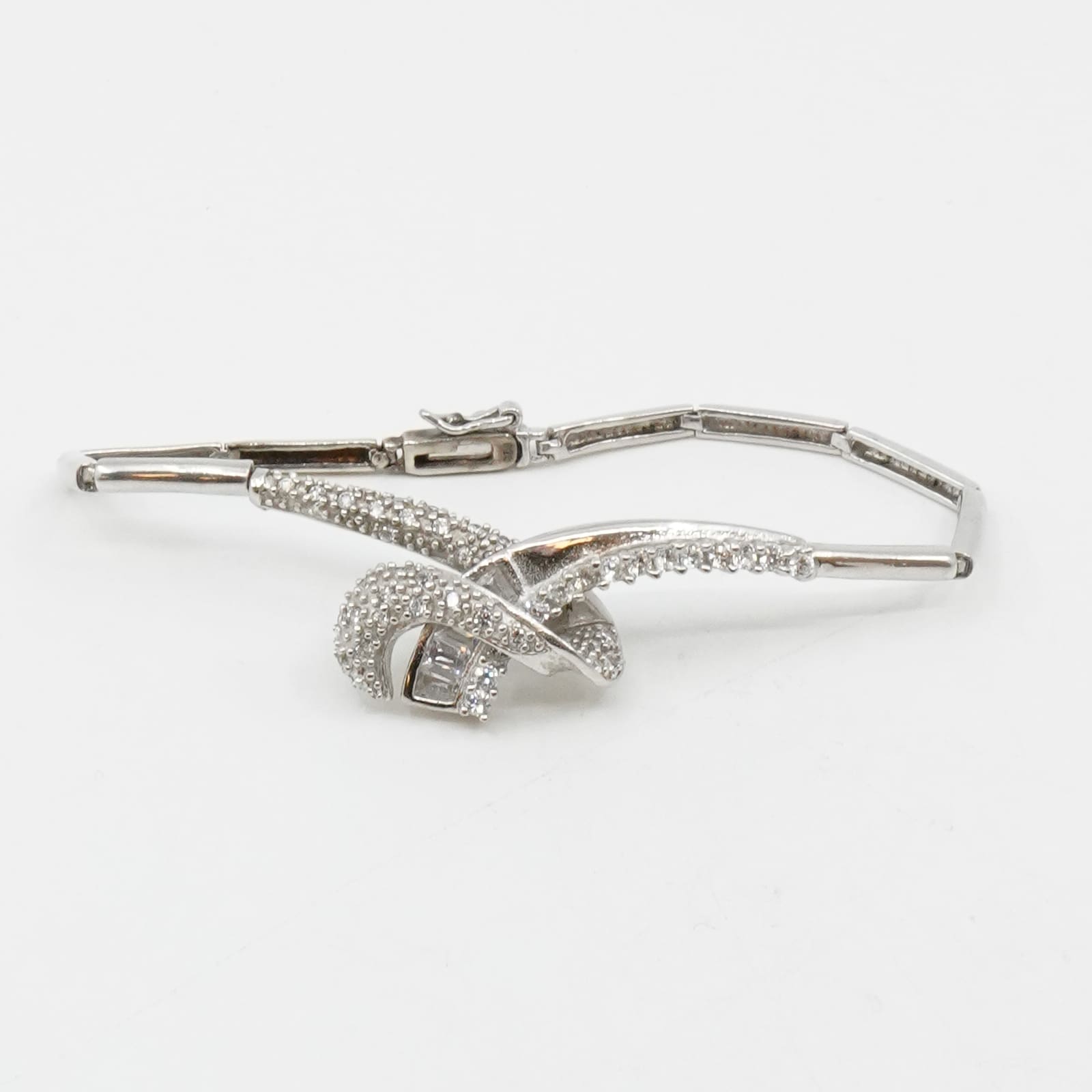 Armband Silver S925 Längd 17,5cm Bredd 3mm med stenar