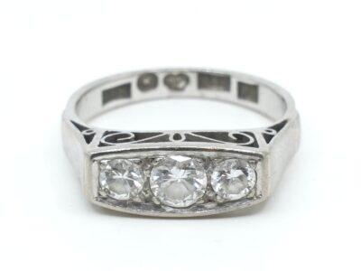 Ring Vitguld Guld 18K Ø16¾ med diamanter