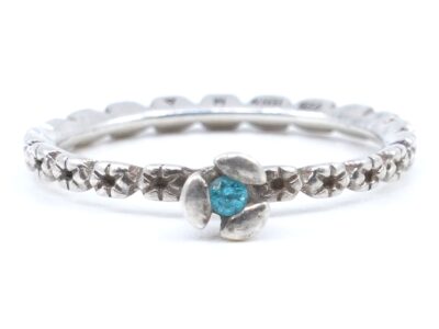 Ring med sten S925 1,7g Ø17½ med sten