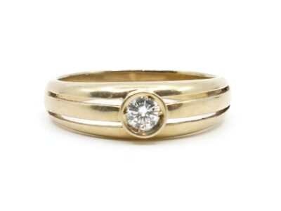 Ring Guld 14K Ø18½ med diamant