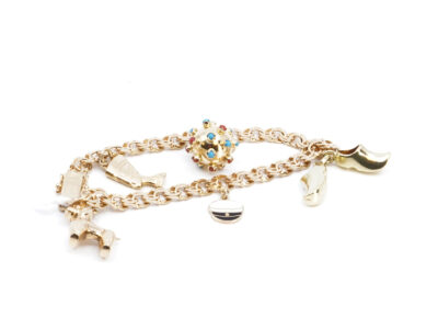 Armband Bismarck med berlocker 18K 18,5cm