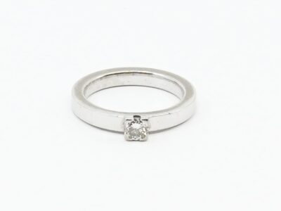 Diamantring 0,25ct Vitguld 18K