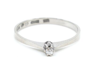 Ring Vitguld 18K Ø17¾ med diamant