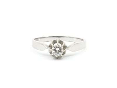 Diamantring 0,20ct Vitguld 18K
