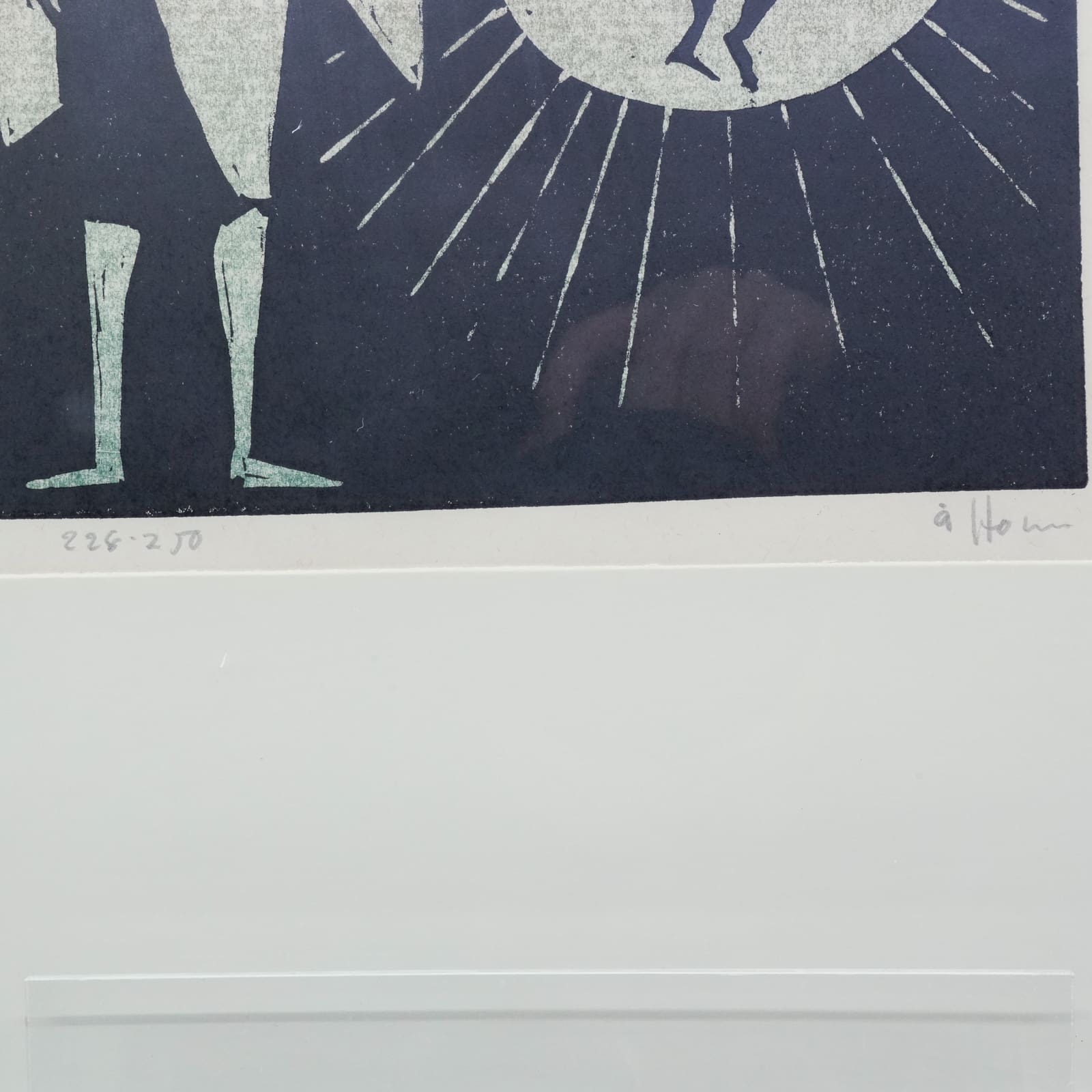 Åke Holm (1900-1980) träsnitt signerad och numrerad 228/250
