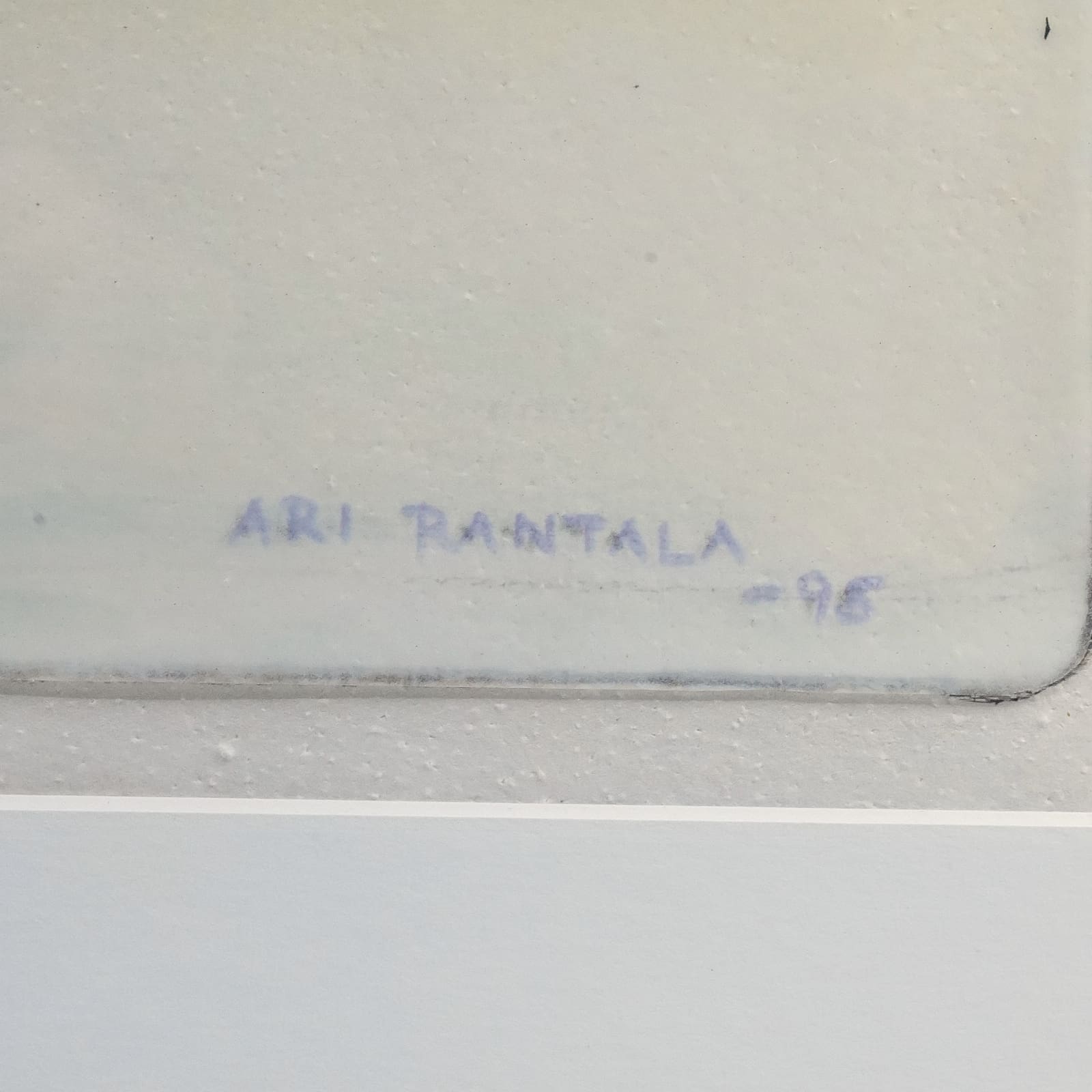 Ari Rantala (f.1953) blandteknik signerad och daterad -95