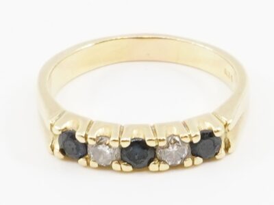 Ring Guld 18K 5,1g med diamanter och stenar