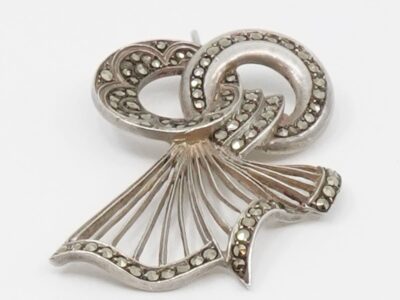 Hänge Silver med Markasiter Bredd 28mm Höjd