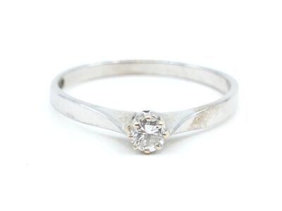Ring Vitguld 18K Ø17,50 med diamant 1xca0,16ct