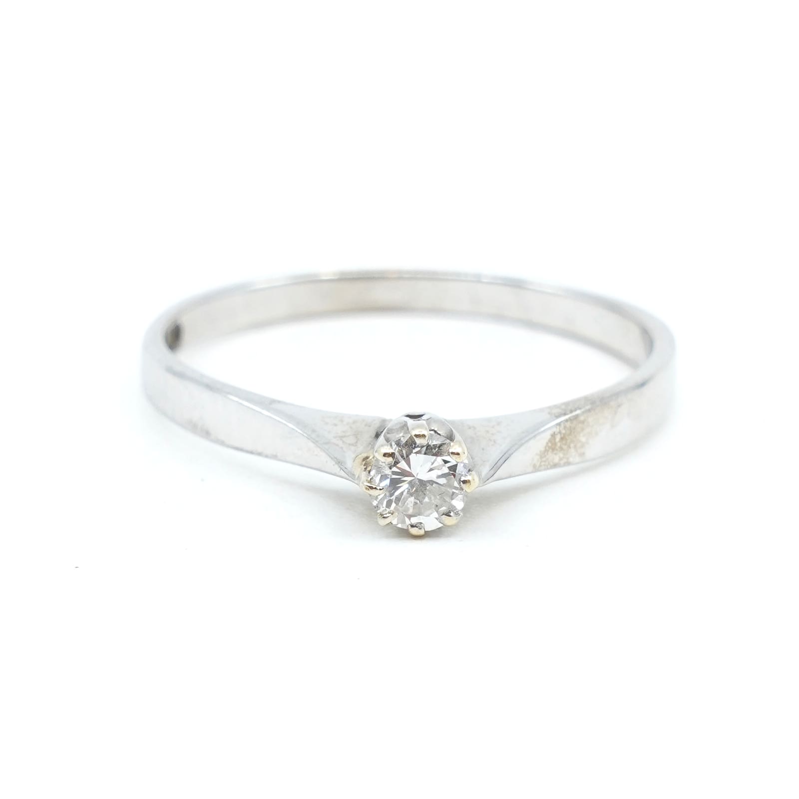 Ring Vitguld 18K Ø17,50 med diamant 1xca0,16ct