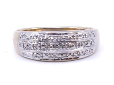 Ring tvåfärgad 18K 2,8g Ø17,5mm med diamanter