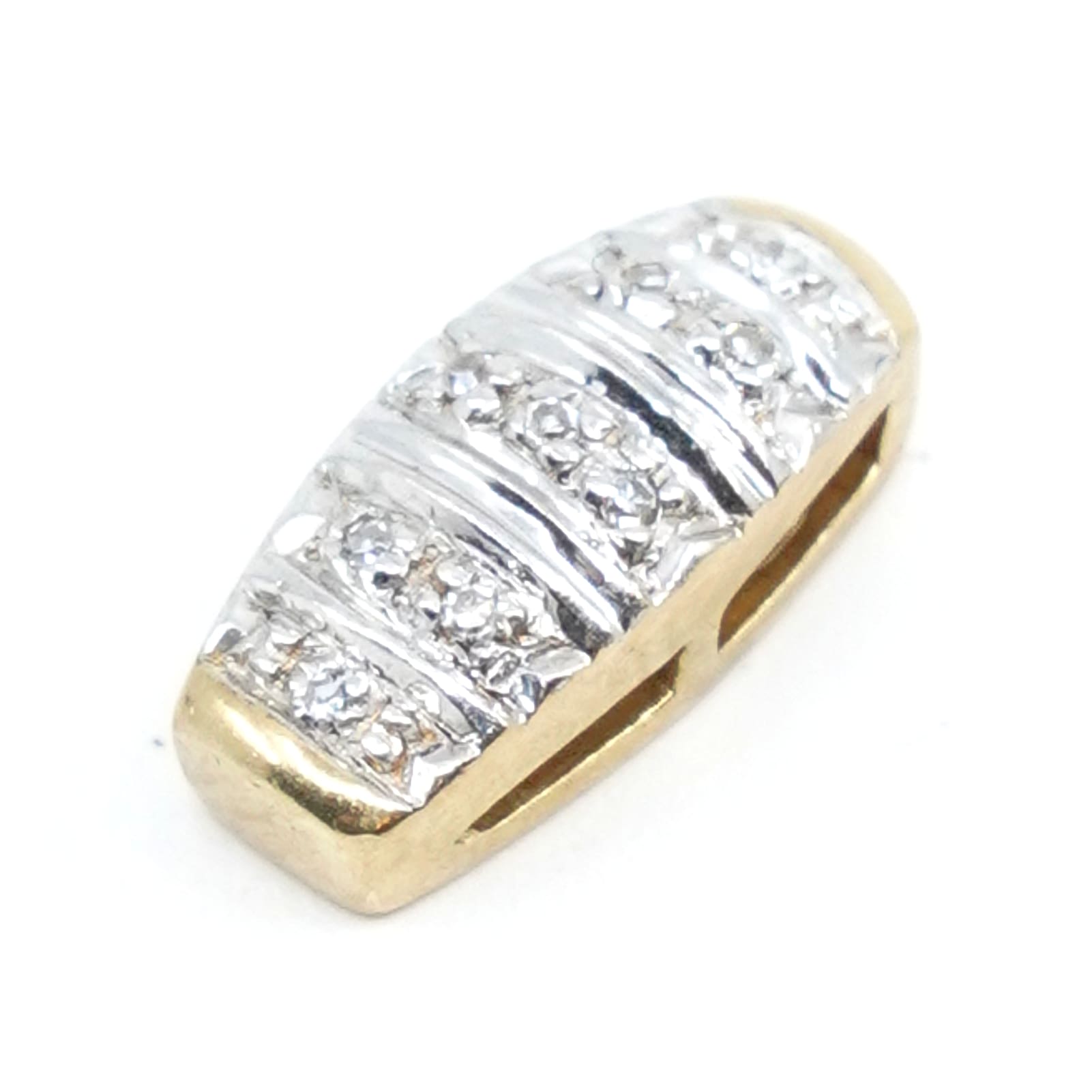 Hänge tvåfärgat Guld 18K med diamanter