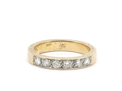 Alliansring diamanter 0,36tct Guld 18K