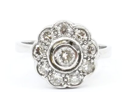 Diamantring ca 0,60tct Vitguld 18K