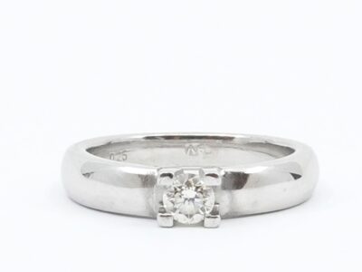 Diamantring 0,25ct Vitguld 14K