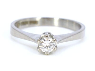 Solitärring Vitguld med diamant 1x ca 0,17ct