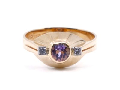 Ring med stenar 18K 3g Ø17.5mm