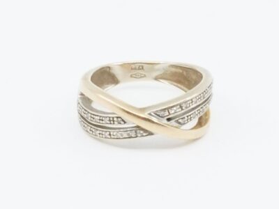 Ring Tvåfärgat Guld med Diamanter 18K