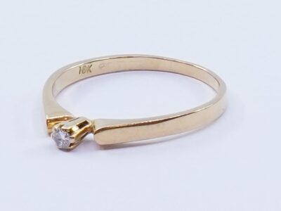 Ring Guld 18K 1,8g Ø17¼ diamant