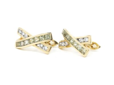 Örhängen Guld med diamanter 10xca0,03ct18K 8,5g