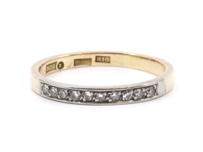 Ring med diamanter 10xca0,01ct 18K 1,8g Ø16