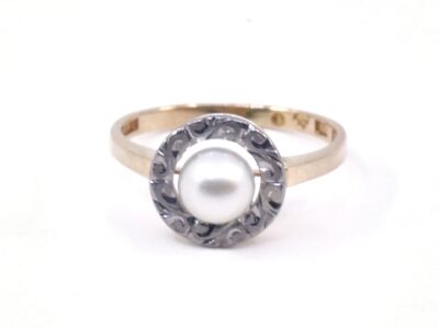 Ring tvåfärgat guld 18K 2,7g Ø16.50mm