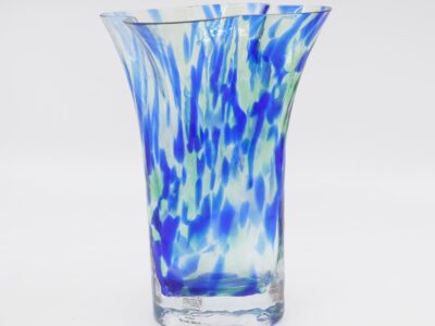 Vas Sea glasbruk Renate Stock, Blå-grön, Höjd 20cm, i originalkartong