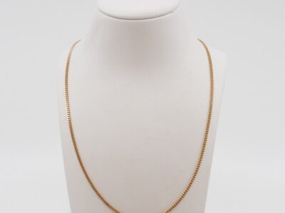 Halskedja Pansar Guld 18K 4,6g Längd 40cm Bredd 2mm