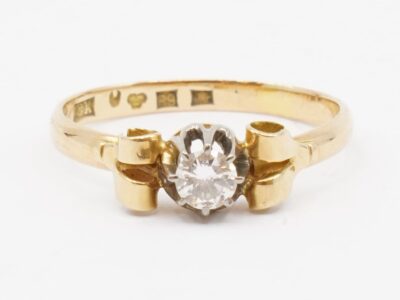 Ring 18K Ø18¼ med diamant
