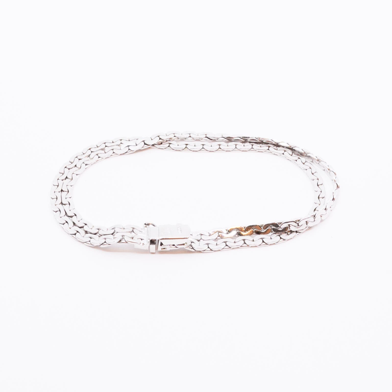 Armband dubbelradig manglad Pansar Silver