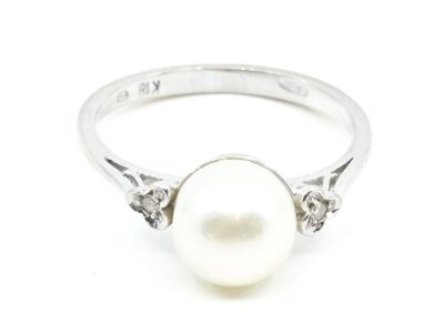 Ring Vitguld 18K