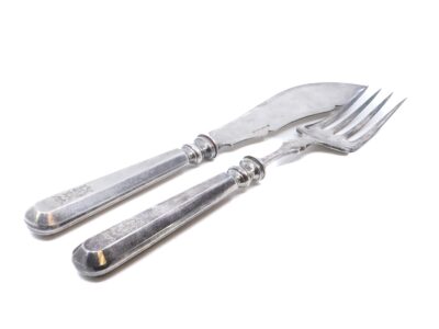 Serveringsbestick i silver från Finland tidigt 1900-tal