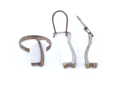 Smyckesset Silver med vita stenar