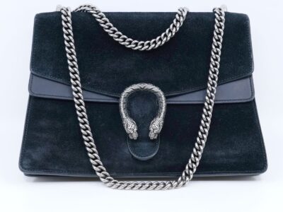 Väska Gucci Dionysys 403348 525040 svart mocka 22x29,5cm