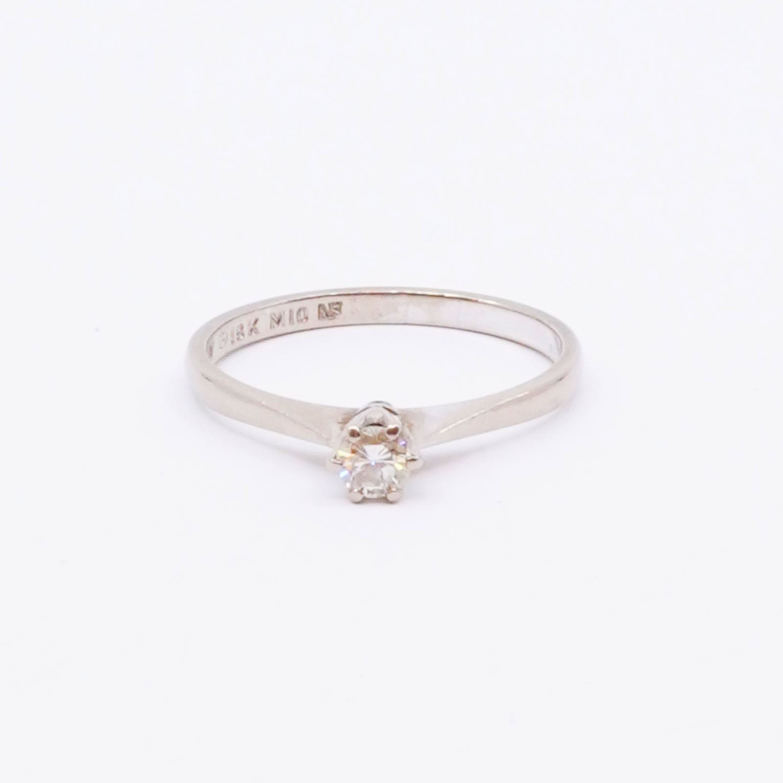Ring Vitguld 18K