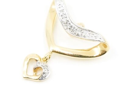 Hänge/berlock Hjärta Guld 18K med diamanter 7xca0,01ct