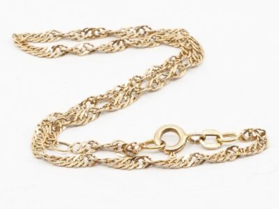 Vristlänk Guld Singapore 18K 2,5g Längd 23-25,5cm
