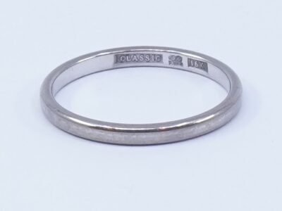 Ring slät Vitguld 18K 2,1g Ø17¼