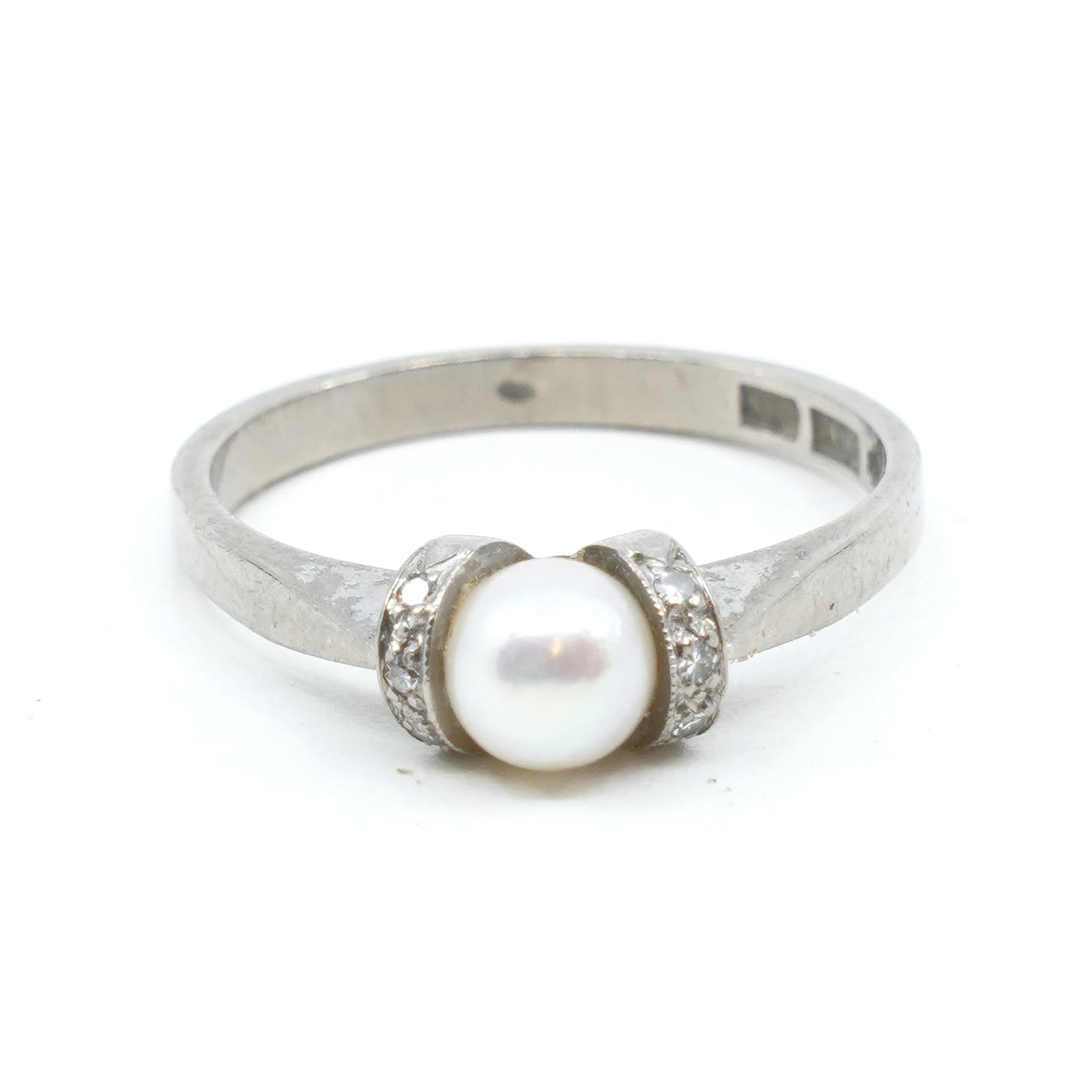 Ring Vitguld 18K Ø17,25 med diamanter