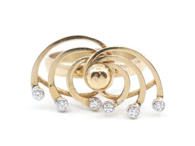 Ring Guld 18K 6,8g Ø18,5 med diamanter