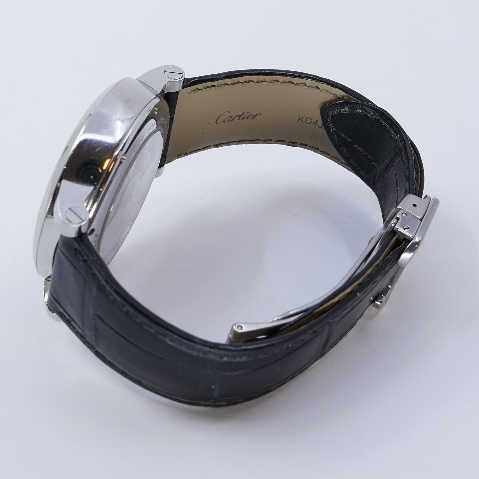 Armbandsur Cartier Rotonde 40mm stål automat datum läderband ref: WSR00002 snr: 118693VX