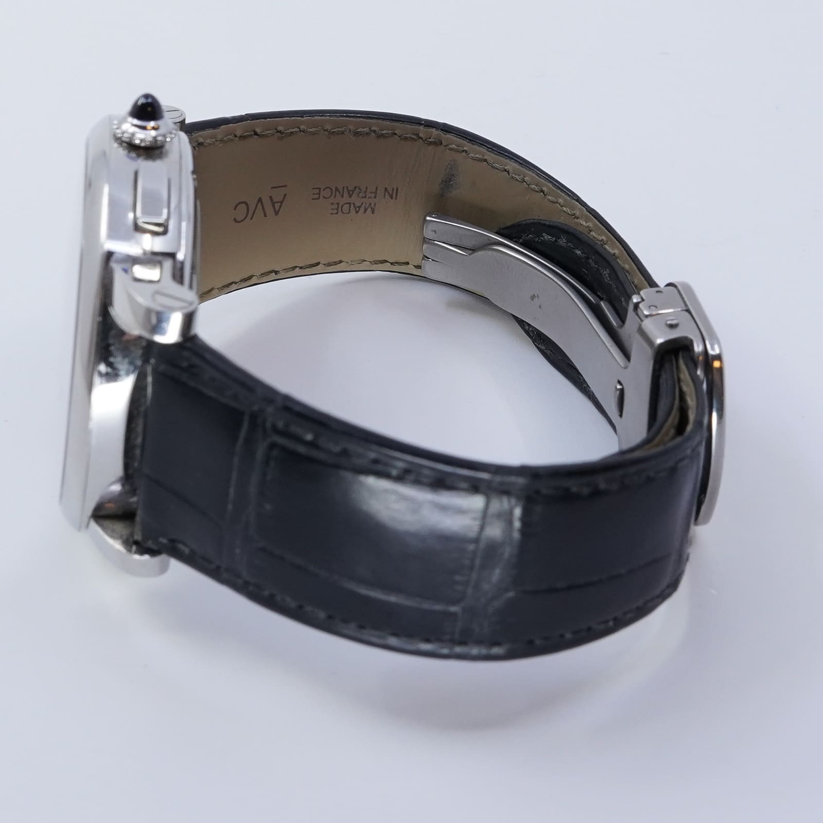 Armbandsur Cartier Rotonde 40mm stål automat datum läderband ref: WSR00002 snr: 118693VX