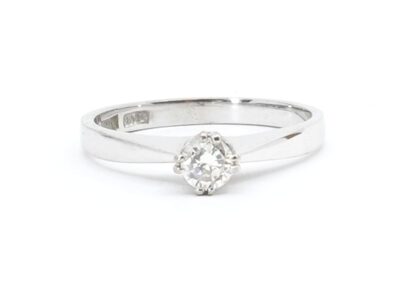 Ring Vitguld 18K