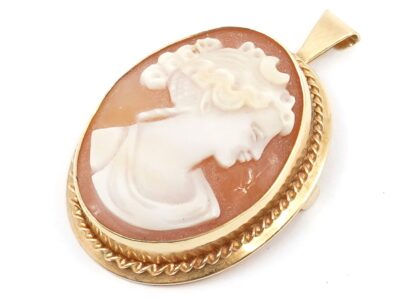 Hänge/brosch med Camé Guld 18K