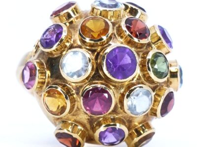 Ring Guld 18K med stenar 5,1g Ø17
