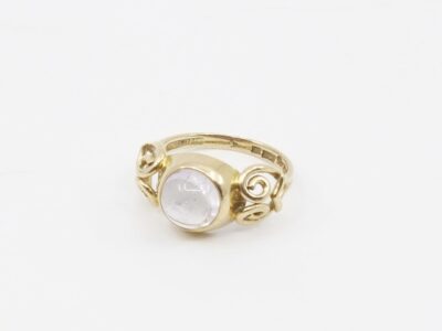 Ring Guld 18K brv3,5g Ø16¾ med sten