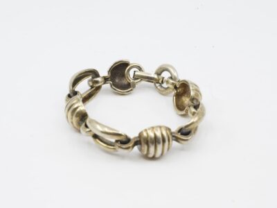 Armband Silver S925 77,4g Längd 20,5cm Bredd 17mm, sliten guldplätering, märkt Grosse Germany